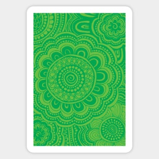 Lime Green Anemone Flowers Sticker